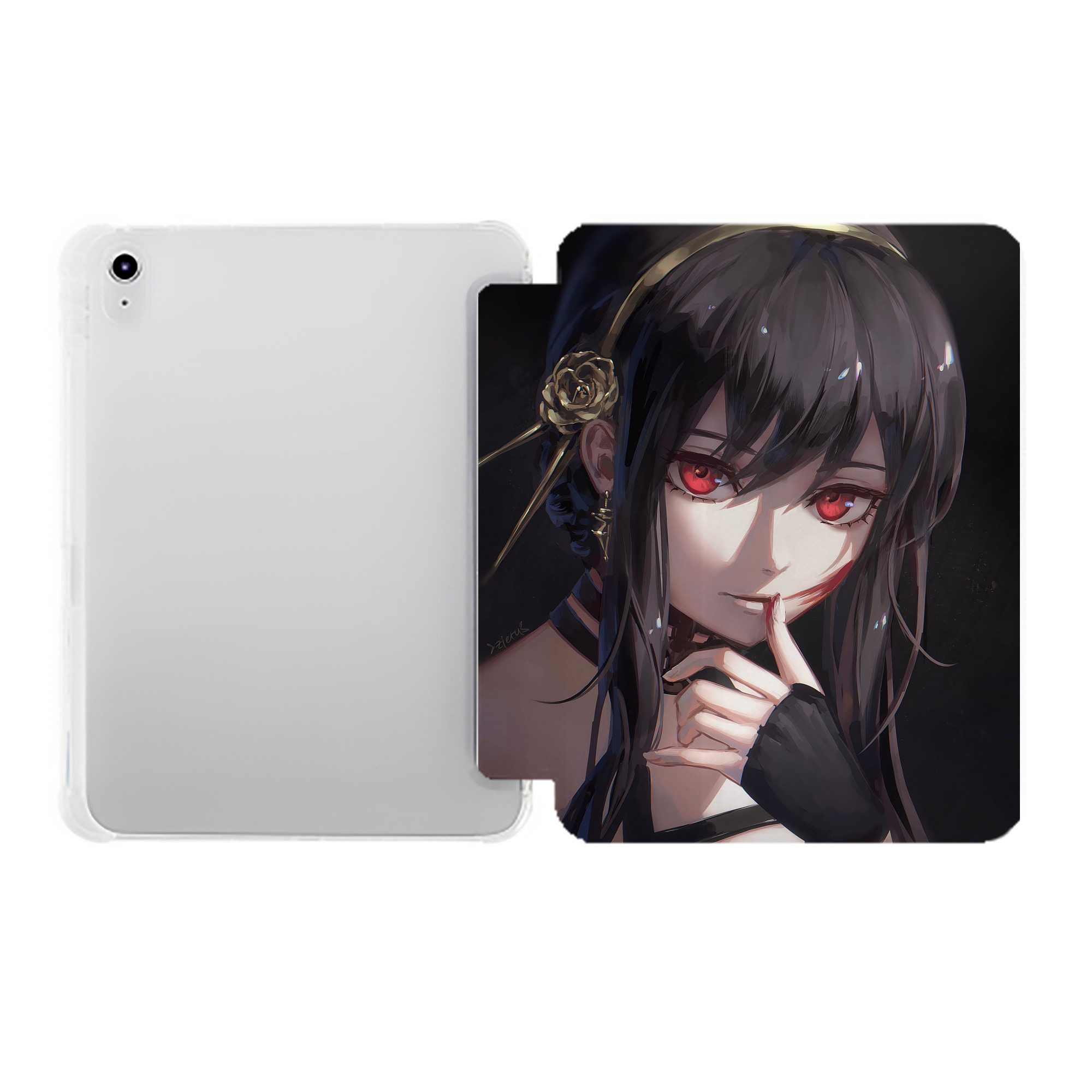 （画像用） SPY×FAMILY间谍家家酒 IPad ケース ペン収納付き 三つ折りスタンド PUレザー×シリコン 対応機種9.5/10.5/10.9インチ